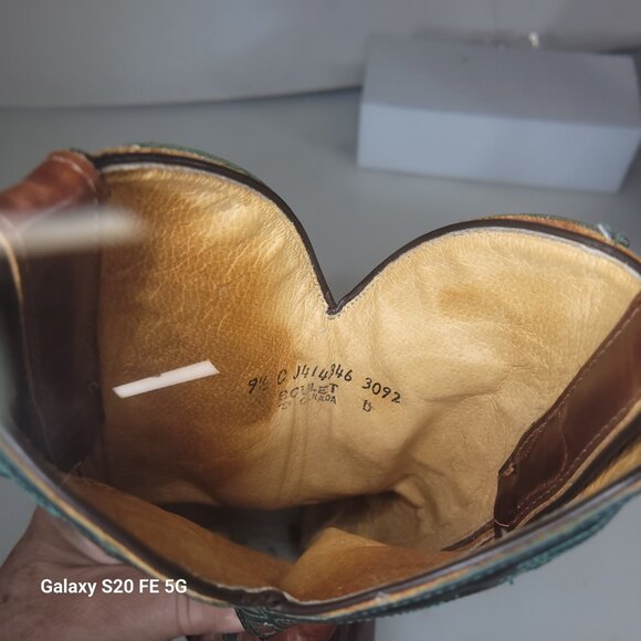 Boulet Men's Cowboy Boots – Size 9.5 or Women's size 11 - Picture 9 of 9